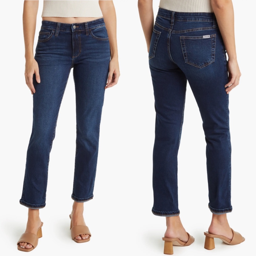 Joe's Jeans Lara Mid-Rise Oberon Straight Ankle Cut Jeans NEW